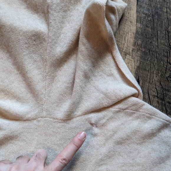 Free People Cashmere Sweater Dress Hoodie Tunic Pink Cream Ombre - Picture 3 of 7